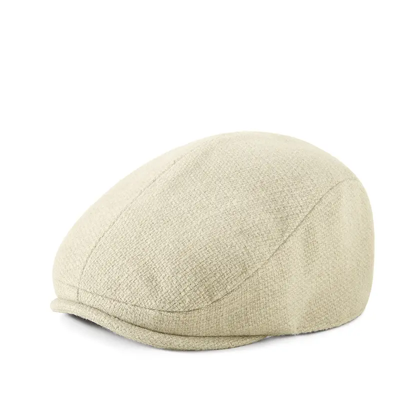 British Style Peaked Cap Hemp Cotton Winter Warm Hat - Image 4