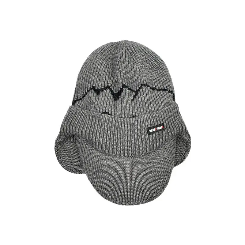 Men's Windproof Fleece Ear Cap Brown Winter Warm - Image 11