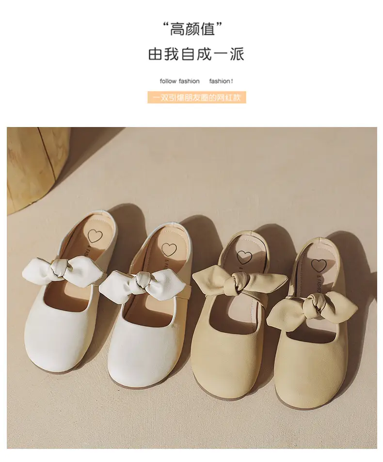 Baotou Slippers Women's Outwear Lazy Shoes 2024 Spring New French Style Gentle Bow Slip-on Half Shoes — feature 13