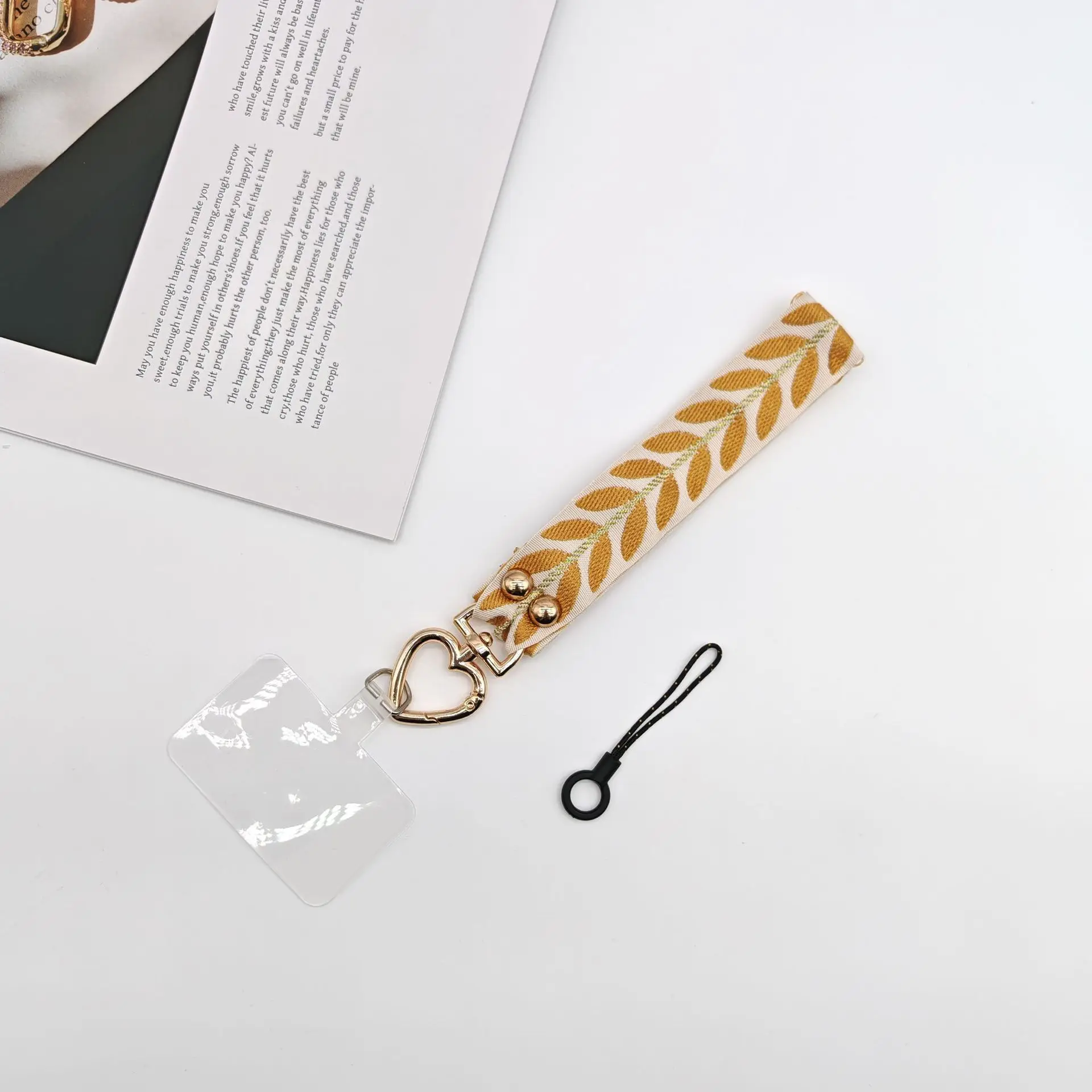 Mobile Phone Lanyard with Pearl Pendant & Adjustable Strap - Image 4