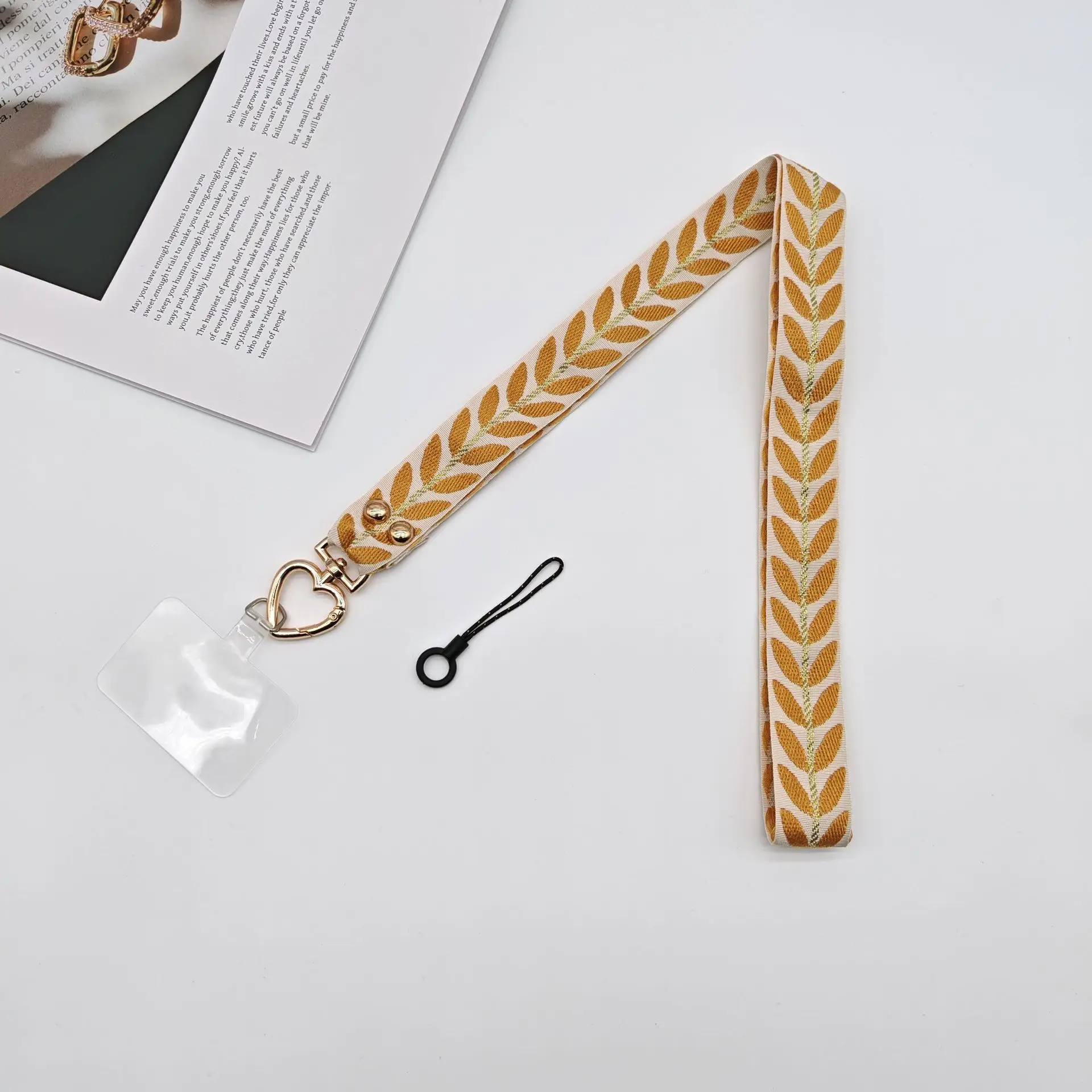 Mobile Phone Lanyard with Pearl Pendant & Adjustable Strap - Image 5