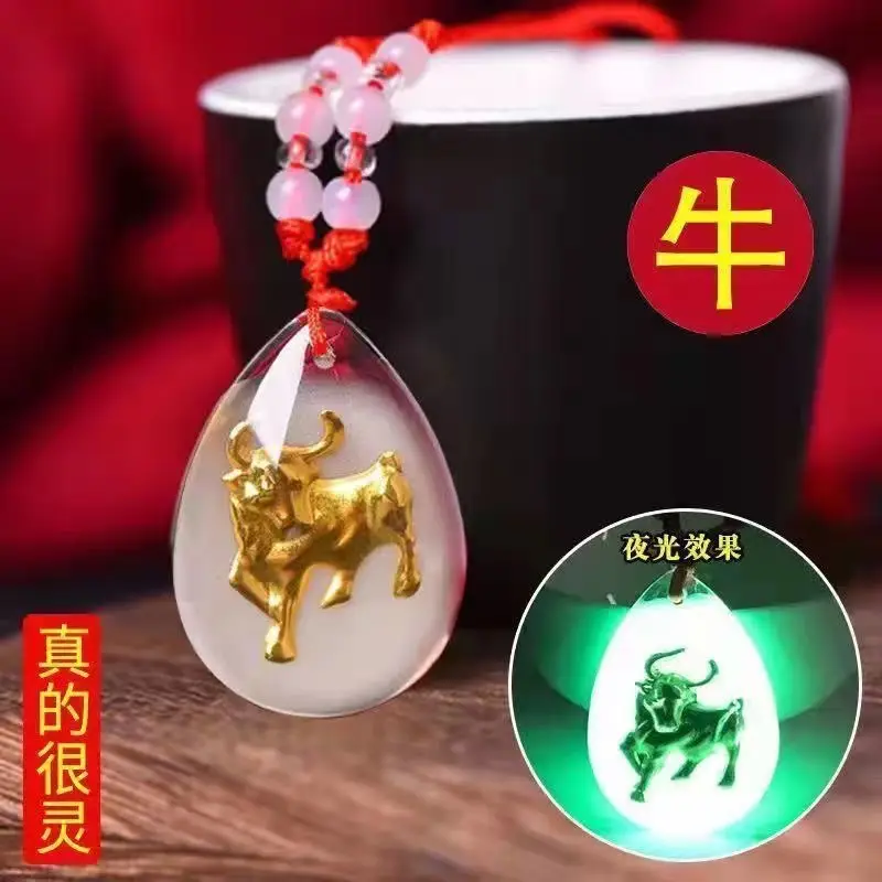 Unisex Lunar Zodiac Luminous Necklace for Kids - Image 15
