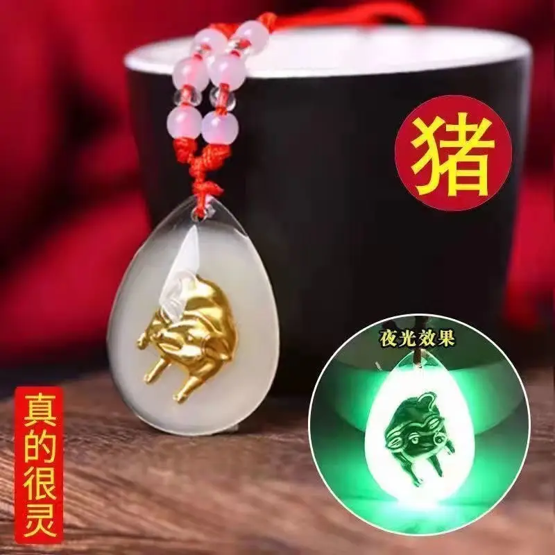 Unisex Lunar Zodiac Luminous Necklace for Kids - Image 12