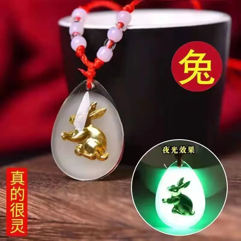 Unisex Lunar Zodiac Luminous Necklace for Kids - Image 4