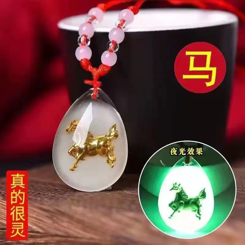 Unisex Lunar Zodiac Luminous Necklace for Kids - Image 7