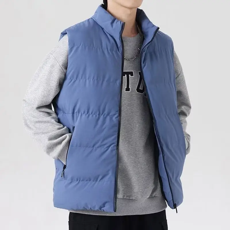 Men's Sleeveless Waistcoat Vest Dark Blue All-Season