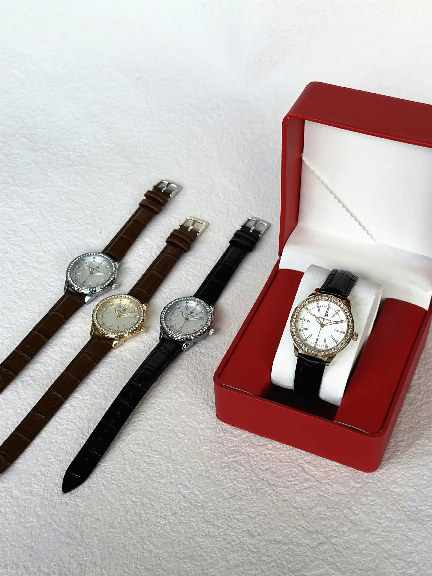 PABLO RAEZ Gold Watch with Light Dial & Waterproof Black Strap — feature 22