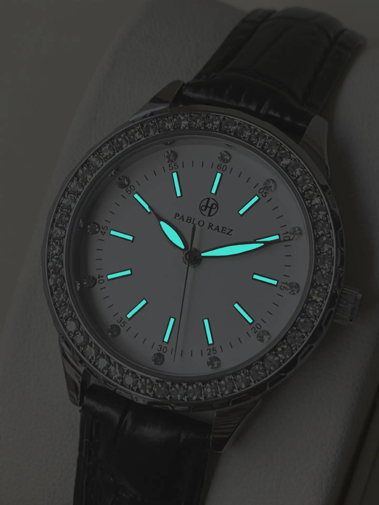 PABLO RAEZ Gold Watch with Light Dial & Waterproof Black Strap — feature 6