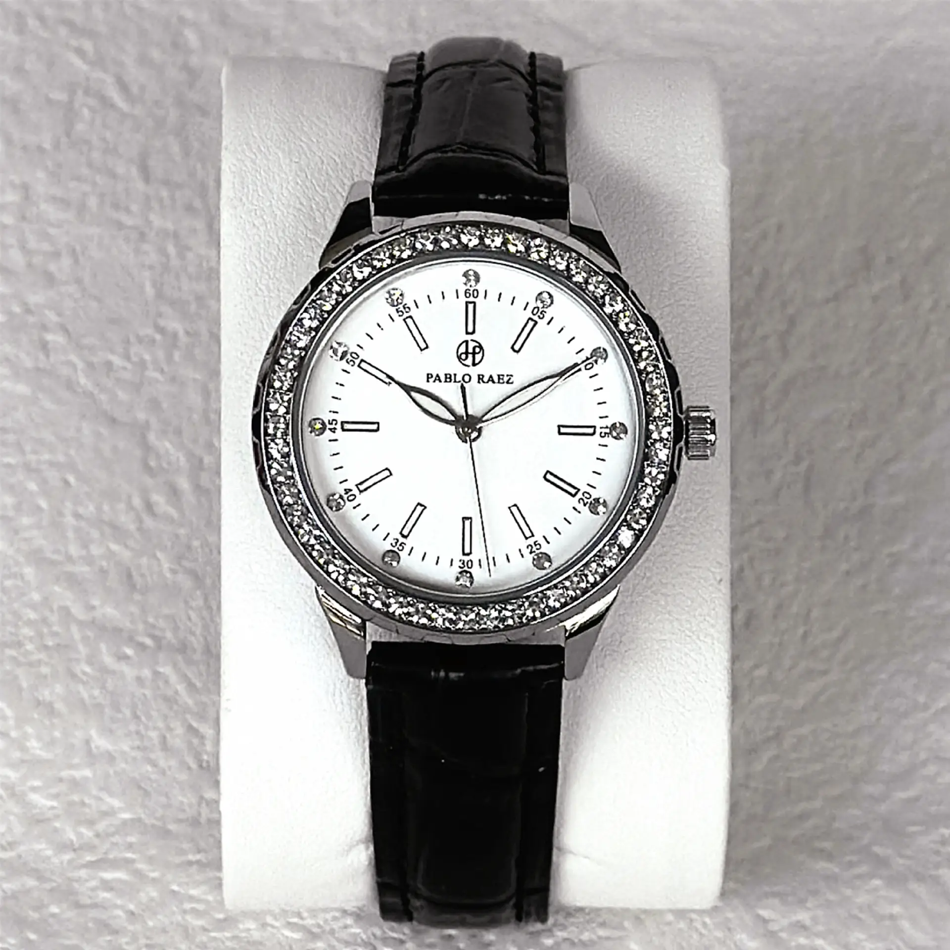 PABLO RAEZ Gold Watch with Light Dial & Waterproof Black Strap - Image 3