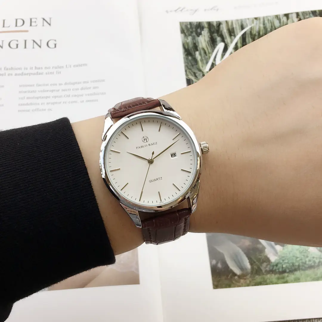Men's Waterproof Quartz Watch with Brown Leather Strap — feature 18