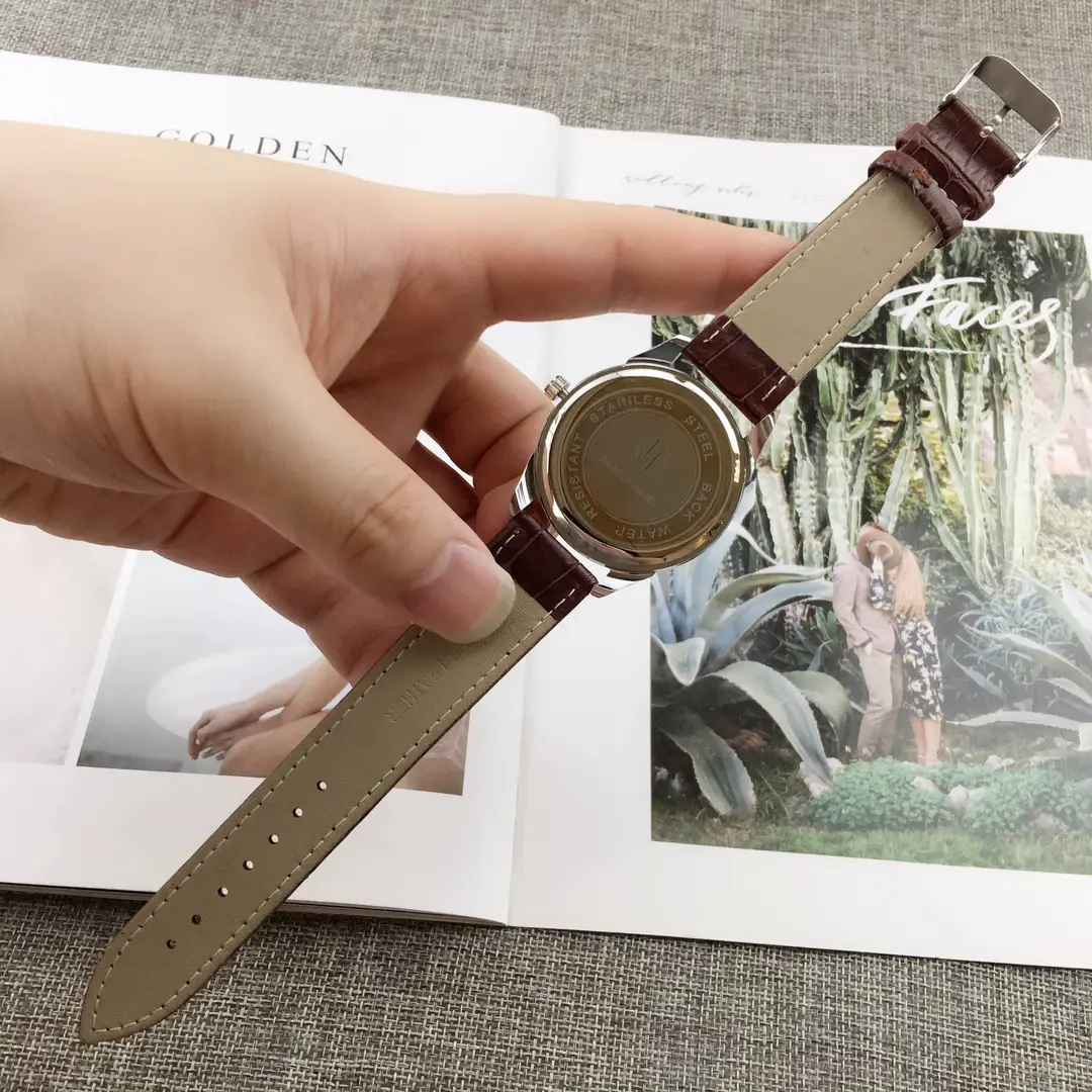 Men's Waterproof Quartz Watch with Brown Leather Strap — feature 22