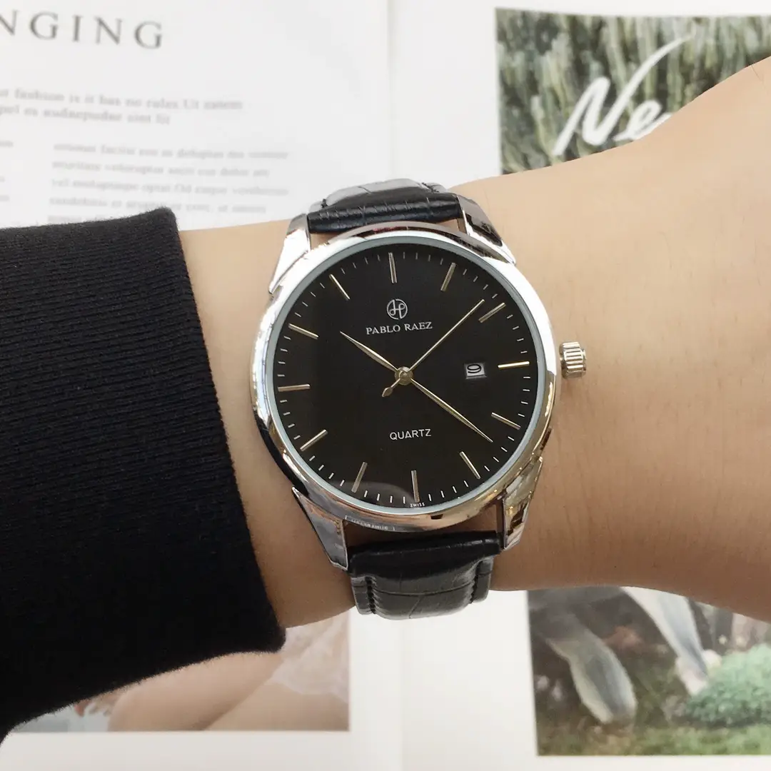Men's Waterproof Quartz Watch with Brown Leather Strap — feature 8