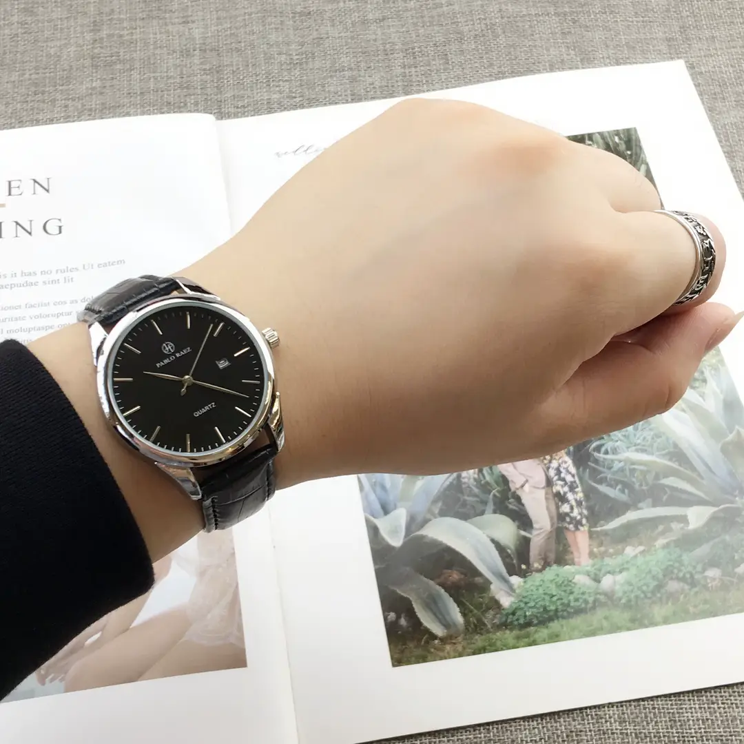 Men's Waterproof Quartz Watch with Brown Leather Strap — feature 9