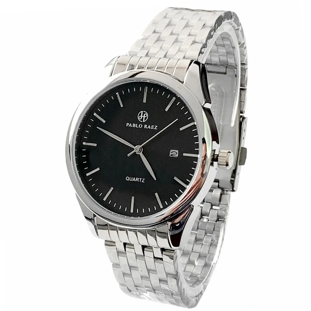 Men's Waterproof Quartz Watch with Brown Leather Strap