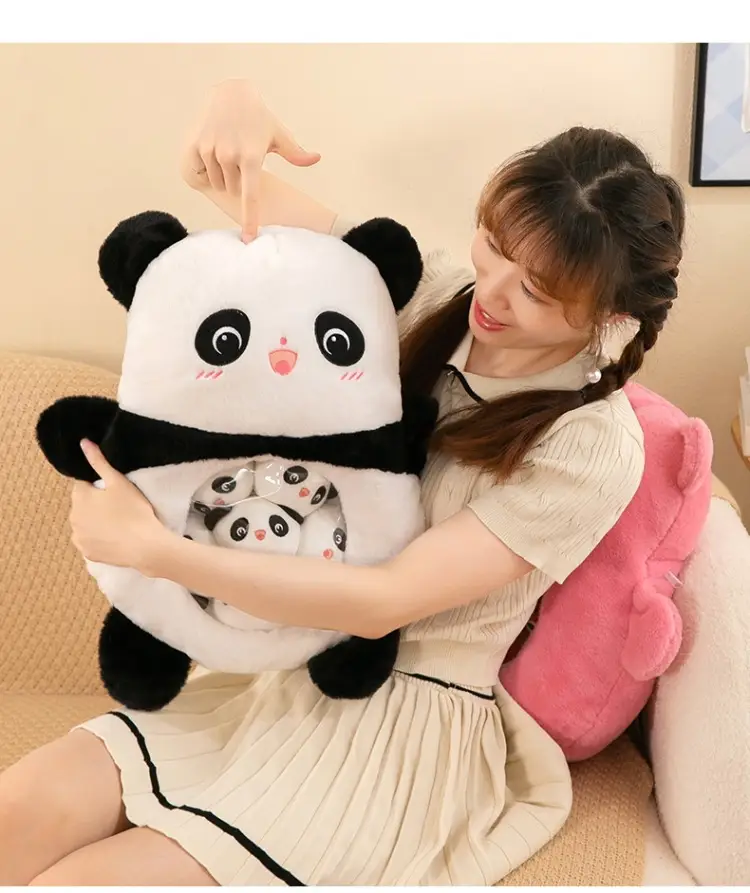 Cross-border snacks pillow cushion a big bag doll panda plush toys wholesale kappi bala doll manufacturers sell — feature 12