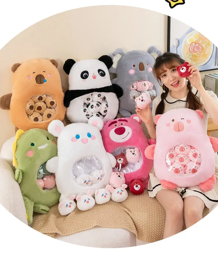 Cross-border snacks pillow cushion a big bag doll panda plush toys wholesale kappi bala doll manufacturers sell — feature 19