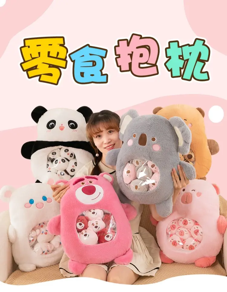 Cross-border snacks pillow cushion a big bag doll panda plush toys wholesale kappi bala doll manufacturers sell — feature 3