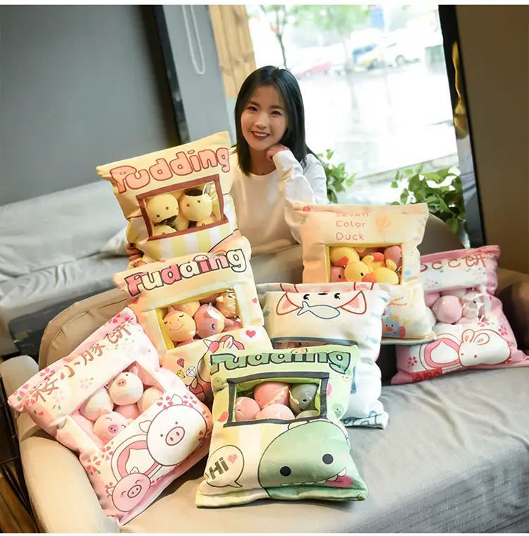 Cross-border snacks pillow cushion a big bag doll panda plush toys wholesale kappi bala doll manufacturers sell — feature 33