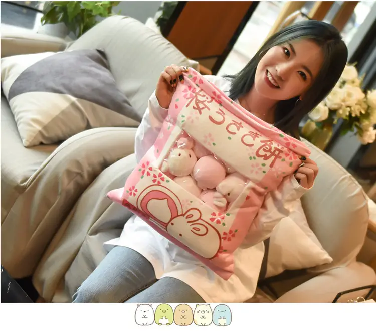 Cross-border snacks pillow cushion a big bag doll panda plush toys wholesale kappi bala doll manufacturers sell — feature 36