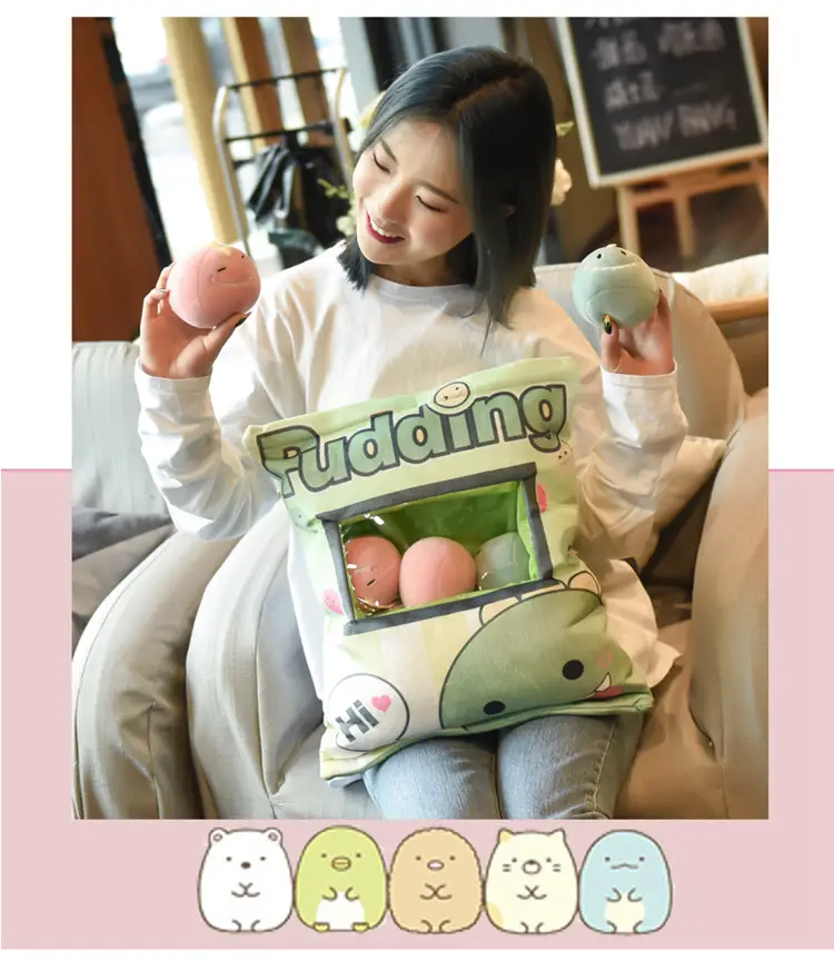 Cross-border snacks pillow cushion a big bag doll panda plush toys wholesale kappi bala doll manufacturers sell — feature 37