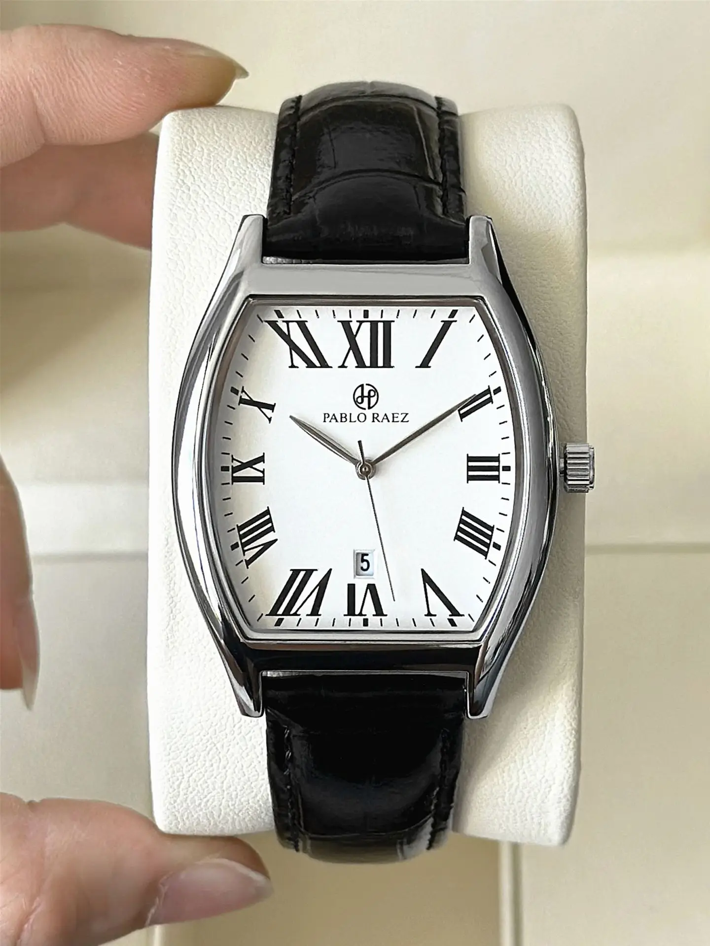 Men's Stainless Steel Swiss Watch with Roman Numeral — feature 18