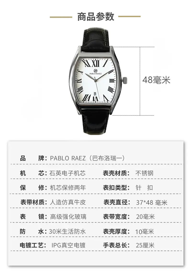 Men's Stainless Steel Swiss Watch with Roman Numeral — feature 2