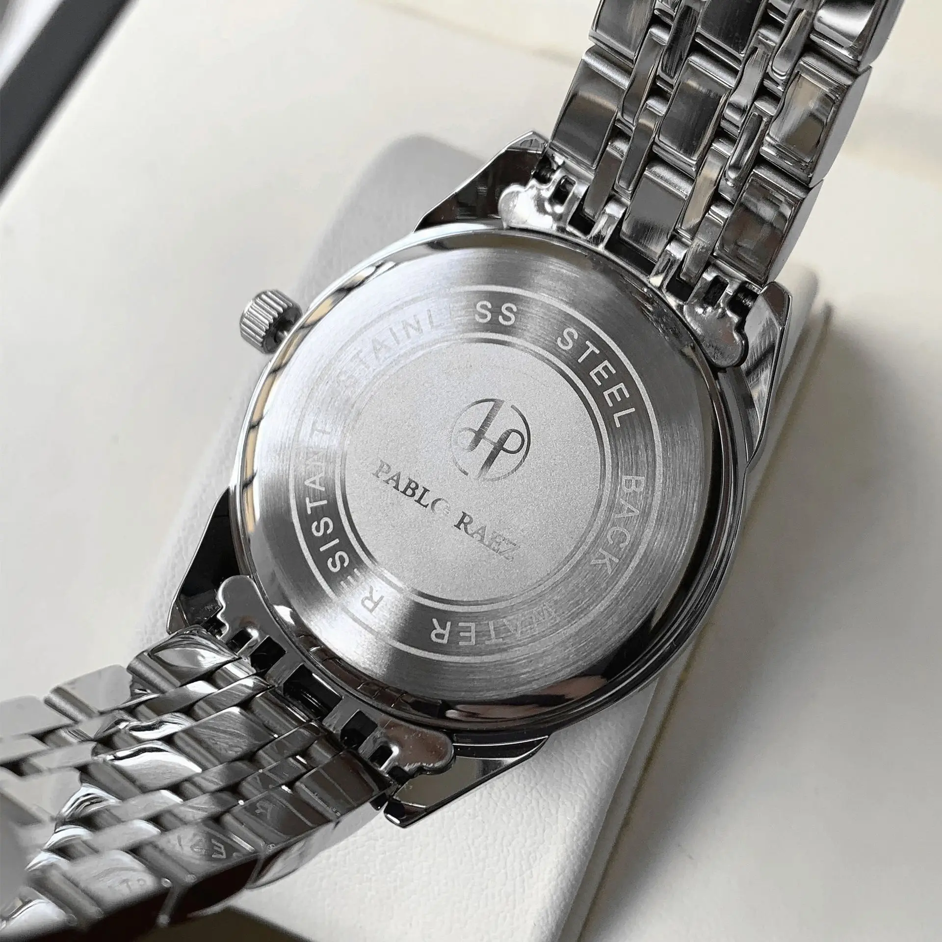 Men's Stainless Steel Quartz Watch with Day/Past Day Function - Image 5