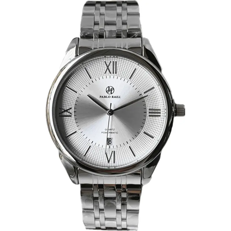 Men's Stainless Steel Quartz Watch with Day/Past Day Function - Image 7