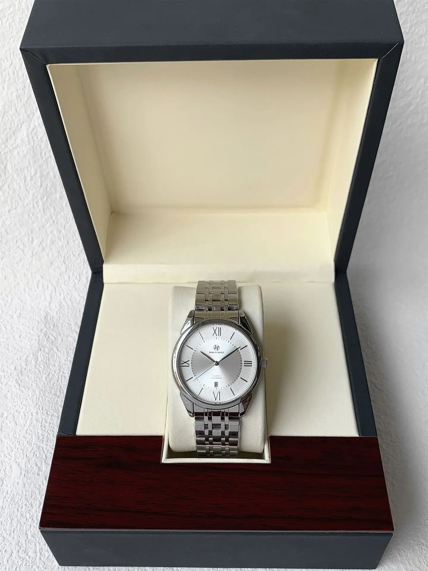 Men's Stainless Steel Quartz Watch with Day/Past Day Function — feature 11