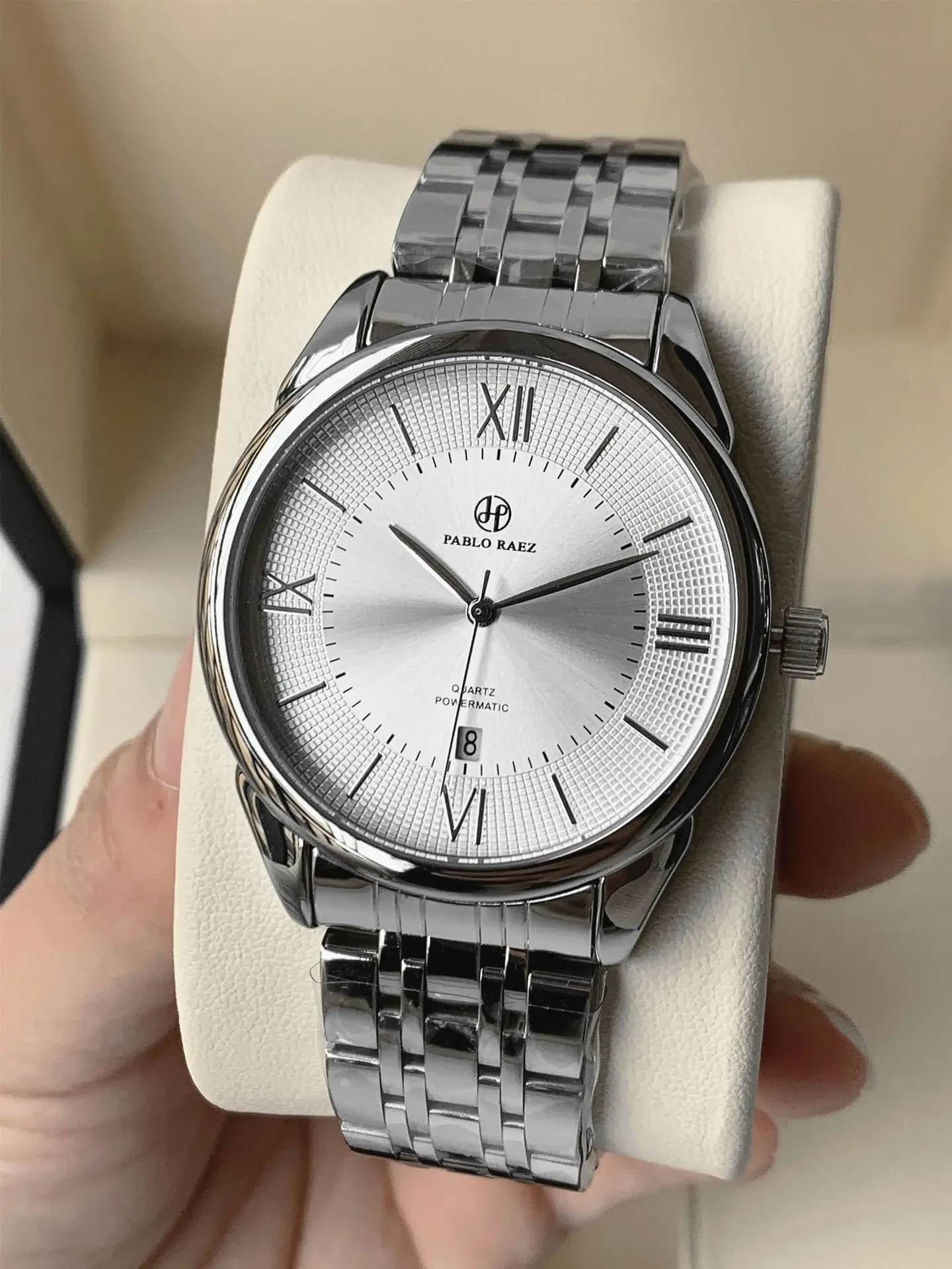 Men's Stainless Steel Quartz Watch with Day/Past Day Function — feature 12