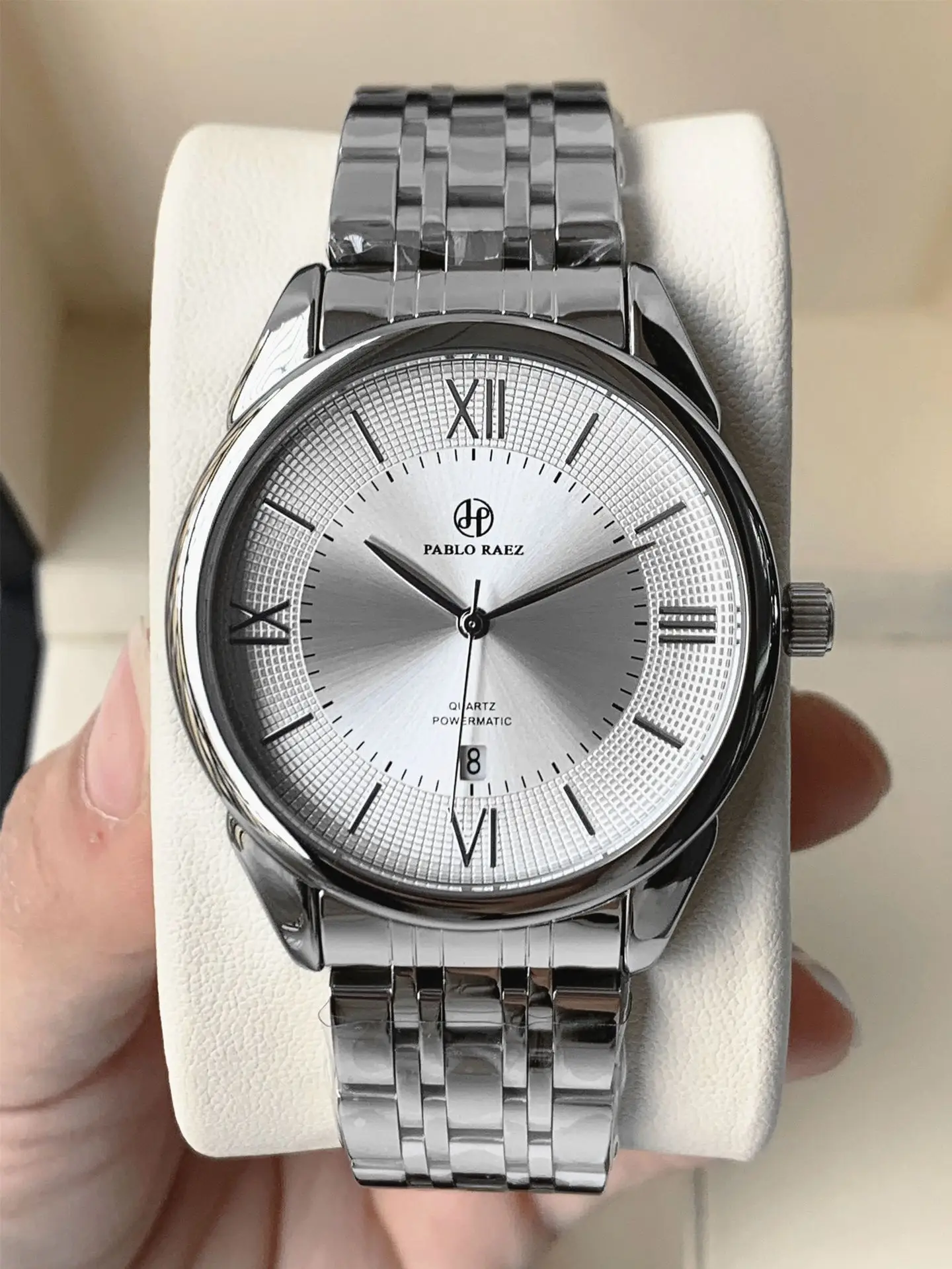 Men's Stainless Steel Quartz Watch with Day/Past Day Function — feature 13