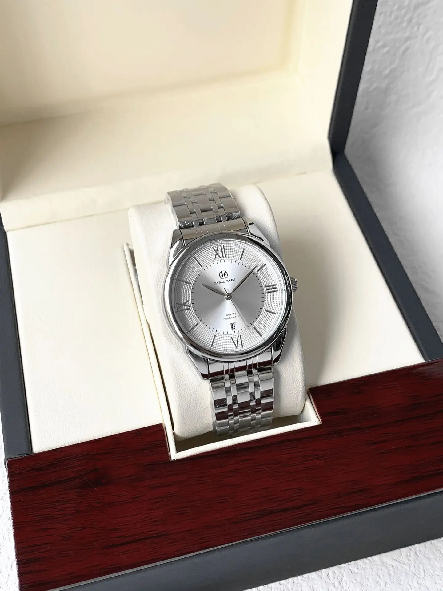 Men's Stainless Steel Quartz Watch with Day/Past Day Function — feature 14