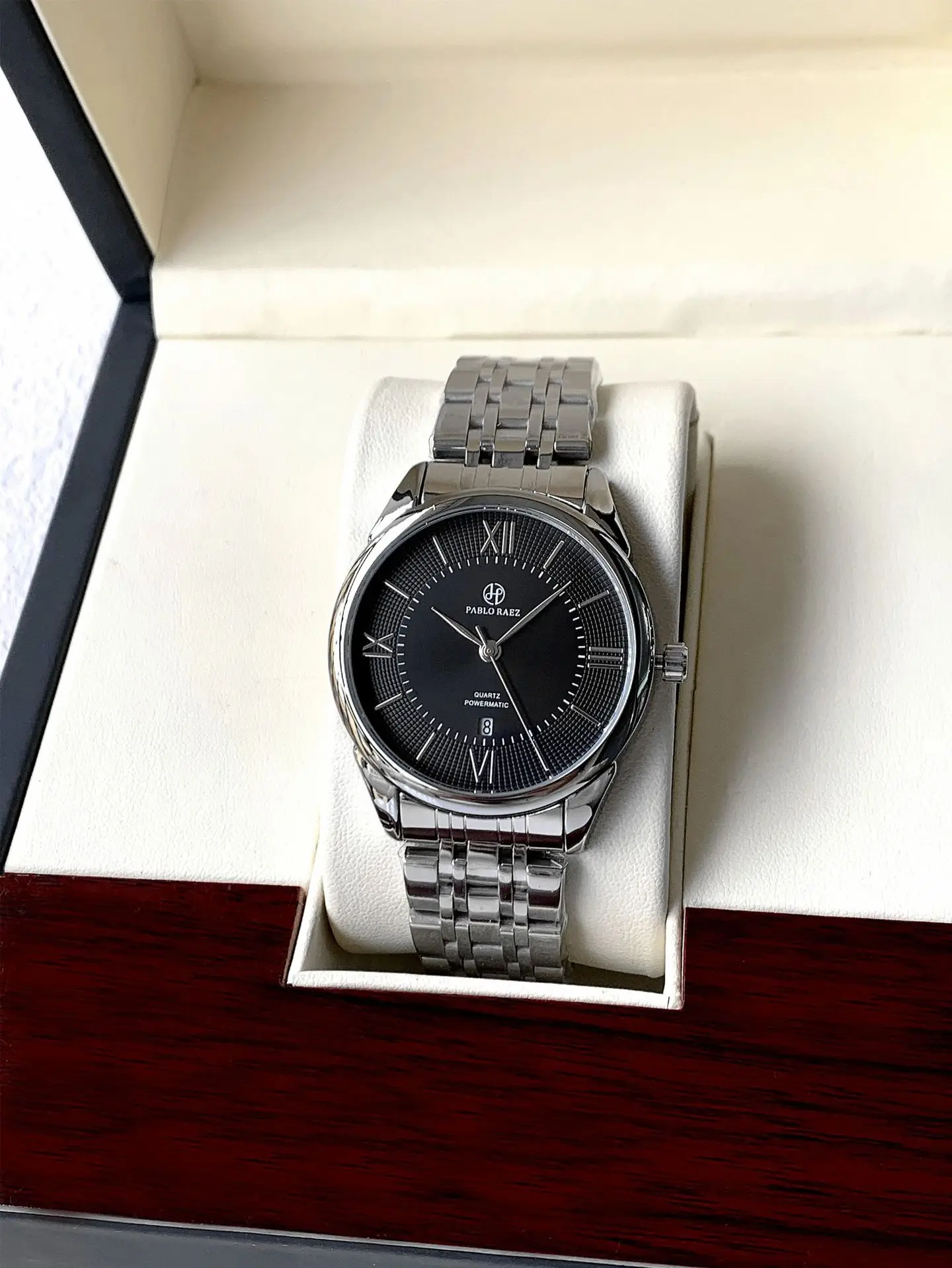 Men's Stainless Steel Quartz Watch with Day/Past Day Function — feature 16