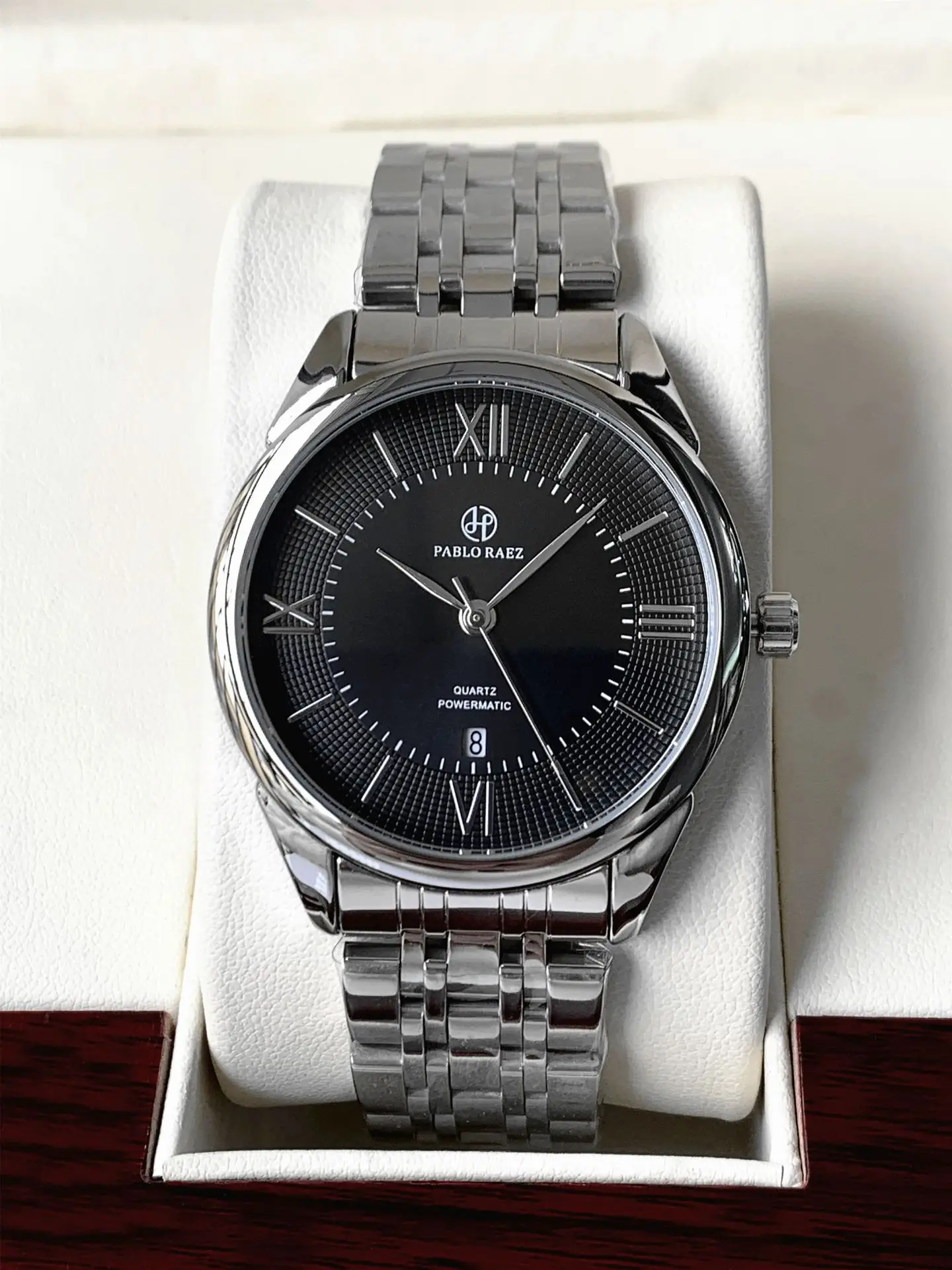 Men's Stainless Steel Quartz Watch with Day/Past Day Function — feature 17