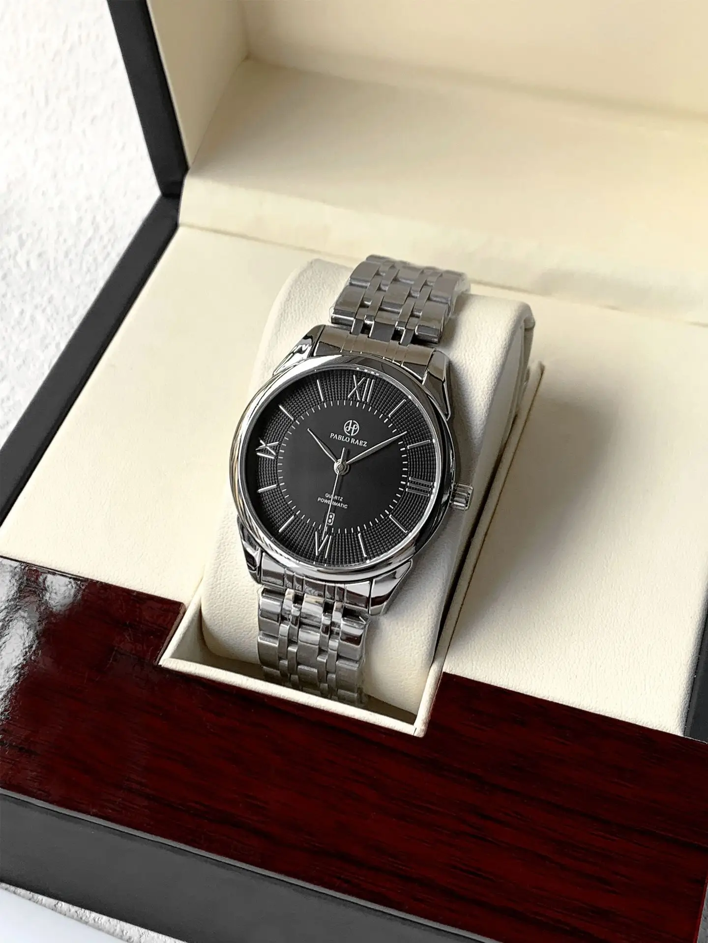 Men's Stainless Steel Quartz Watch with Day/Past Day Function — feature 19