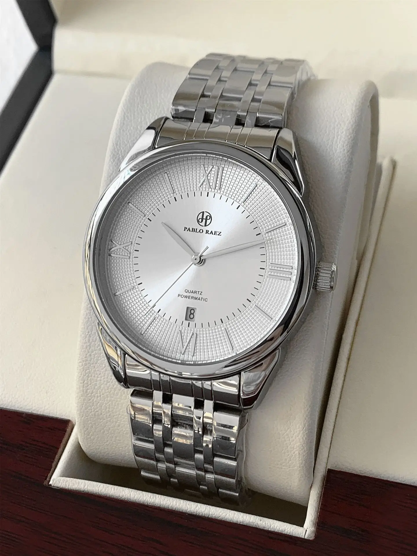 Men's Stainless Steel Quartz Watch with Day/Past Day Function — feature 5