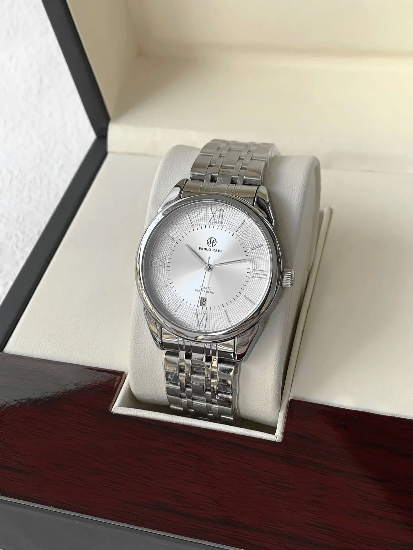 Men's Stainless Steel Quartz Watch with Day/Past Day Function — feature 6