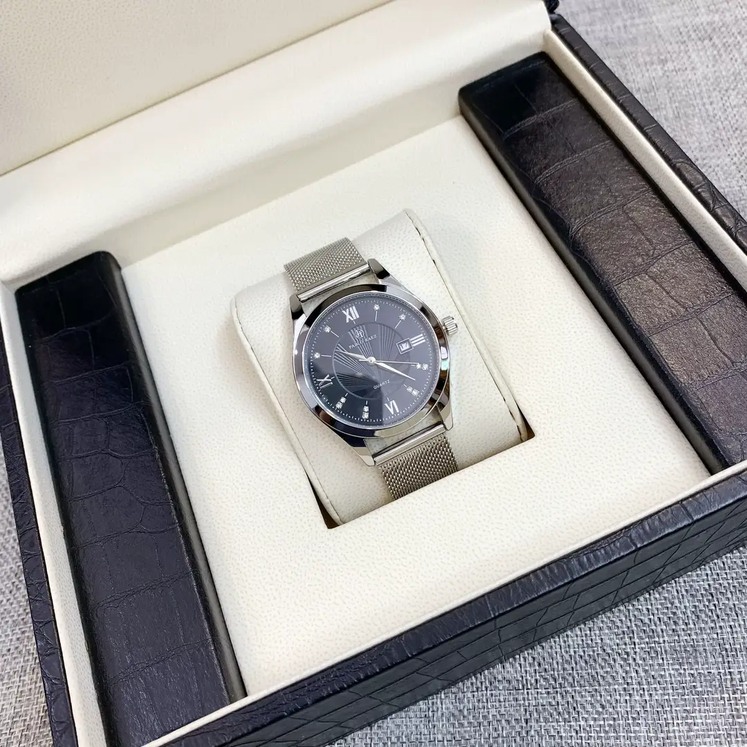 Men's Stainless Steel Mesh Watch White Dial Waterproof — feature 12