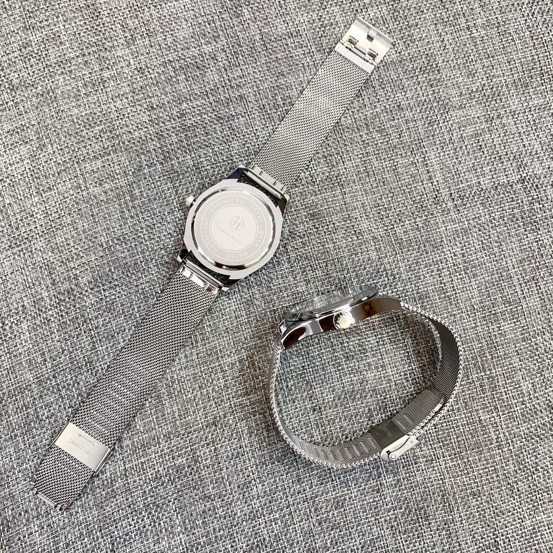 Men's Stainless Steel Mesh Watch White Dial Waterproof — feature 16