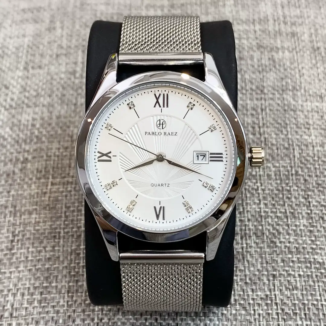 Men's Stainless Steel Mesh Watch White Dial Waterproof — feature 21