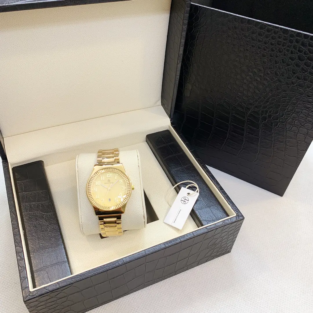 Luxury Gold Watch Calendar Digital Scale Walking Time for Men Women - Image 6