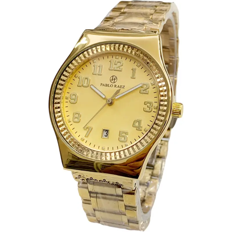 Luxury Gold Watch Calendar Digital Scale Walking Time for Men Women - Image 8