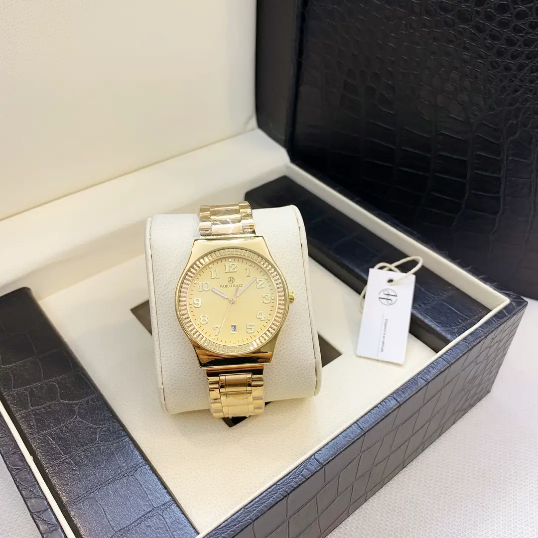 Luxury Gold Watch Calendar Digital Scale Walking Time for Men Women — feature 11