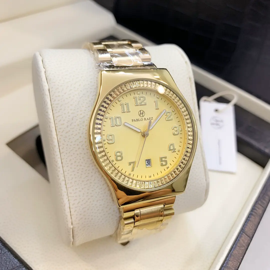 Luxury Gold Watch Calendar Digital Scale Walking Time for Men Women — feature 12