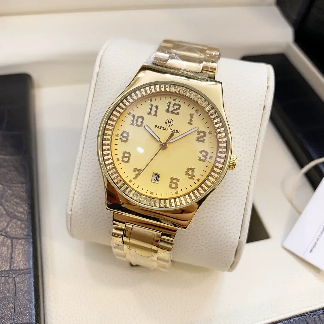 Luxury Gold Watch Calendar Digital Scale Walking Time for Men Women — feature 13