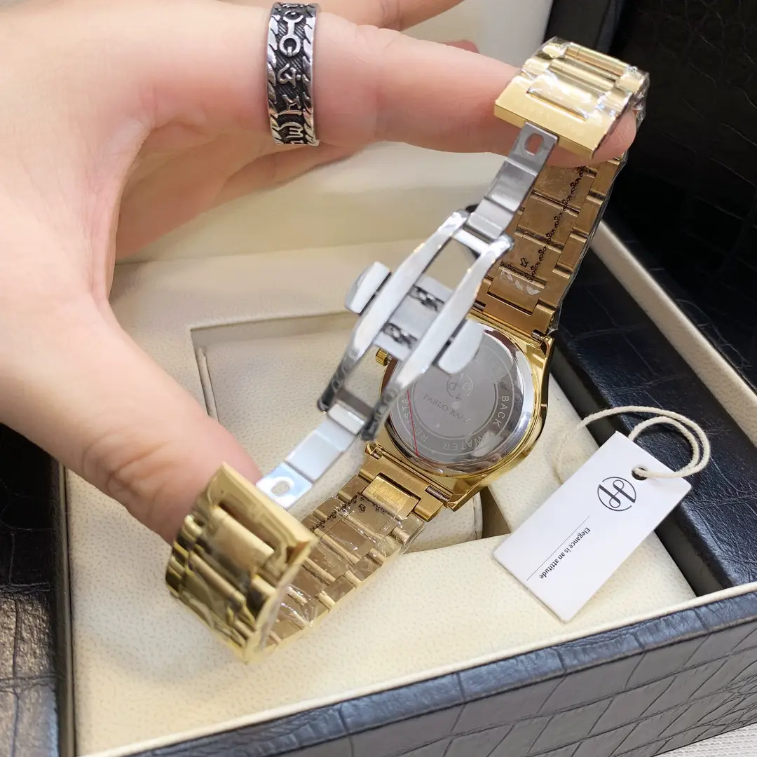 Luxury Gold Watch Calendar Digital Scale Walking Time for Men Women — feature 17