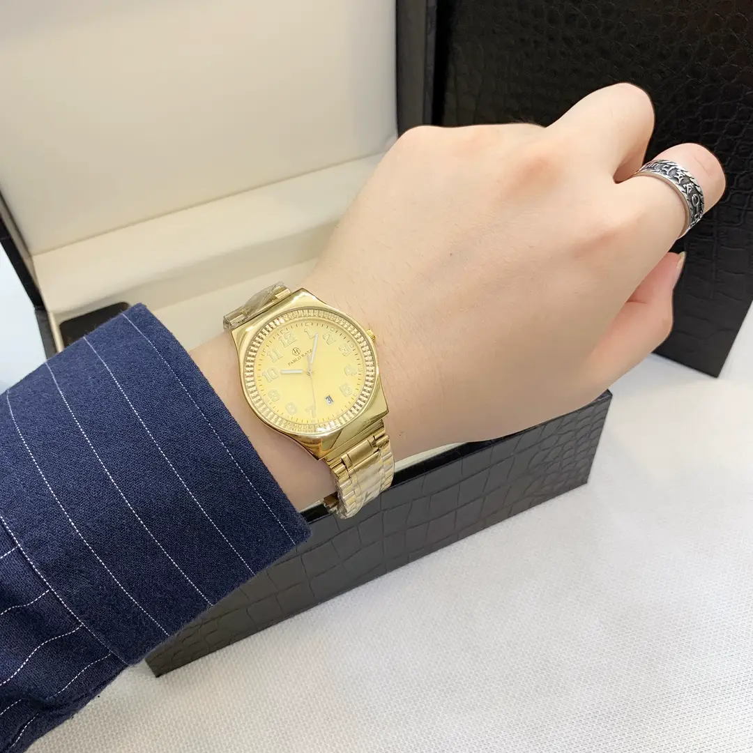 Luxury Gold Watch Calendar Digital Scale Walking Time for Men Women — feature 19