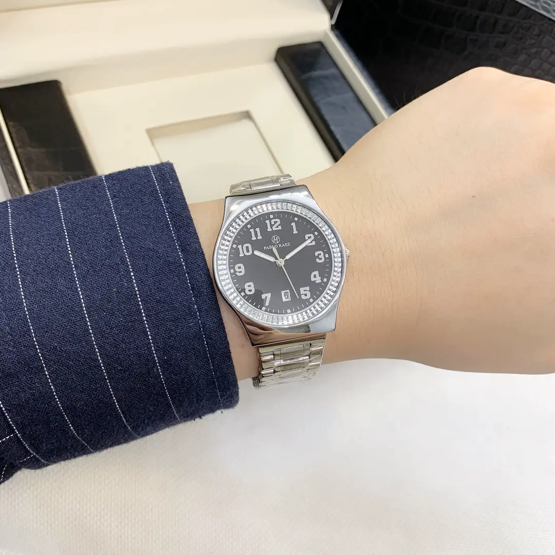 Luxury Gold Watch Calendar Digital Scale Walking Time for Men Women — feature 4