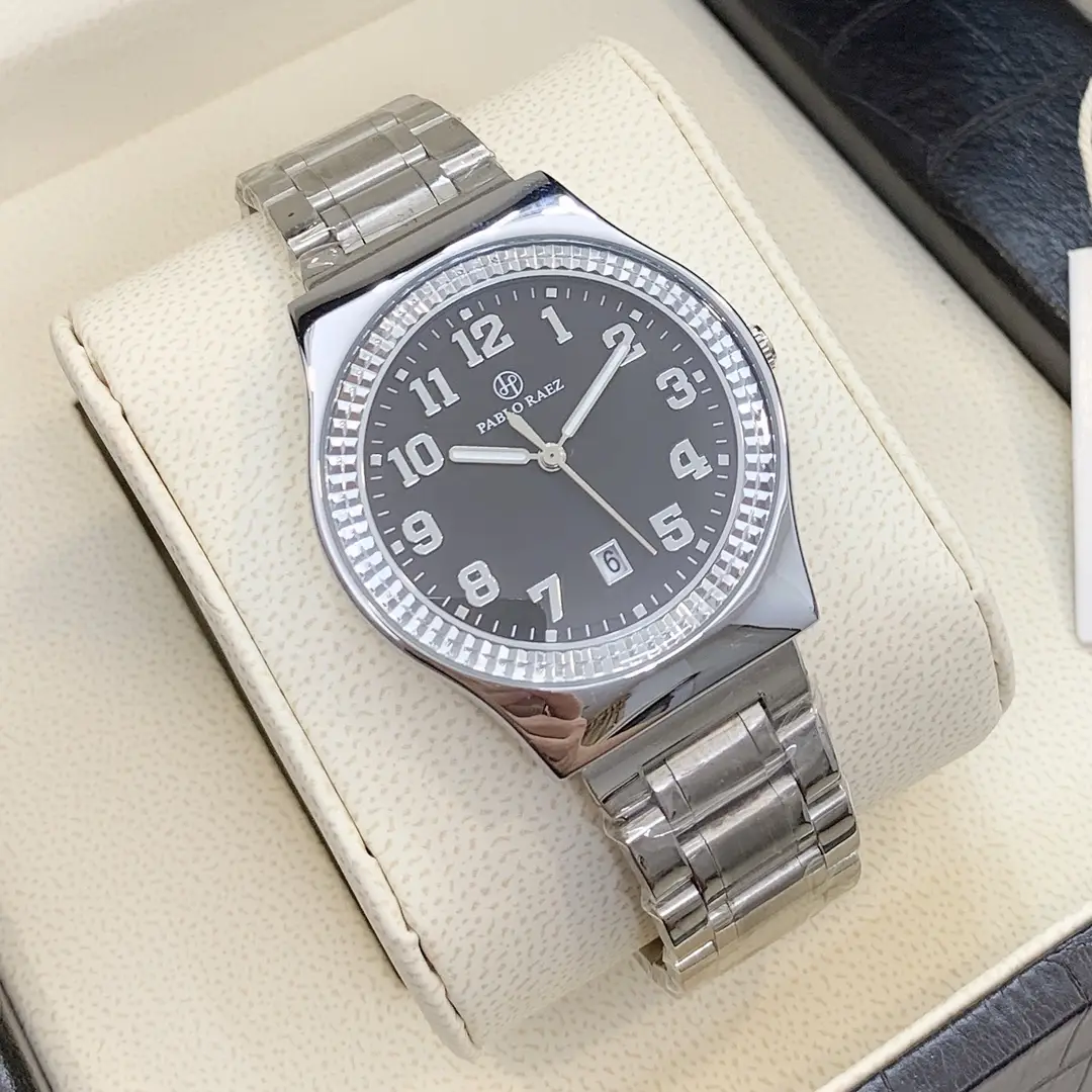 Luxury Gold Watch Calendar Digital Scale Walking Time for Men Women