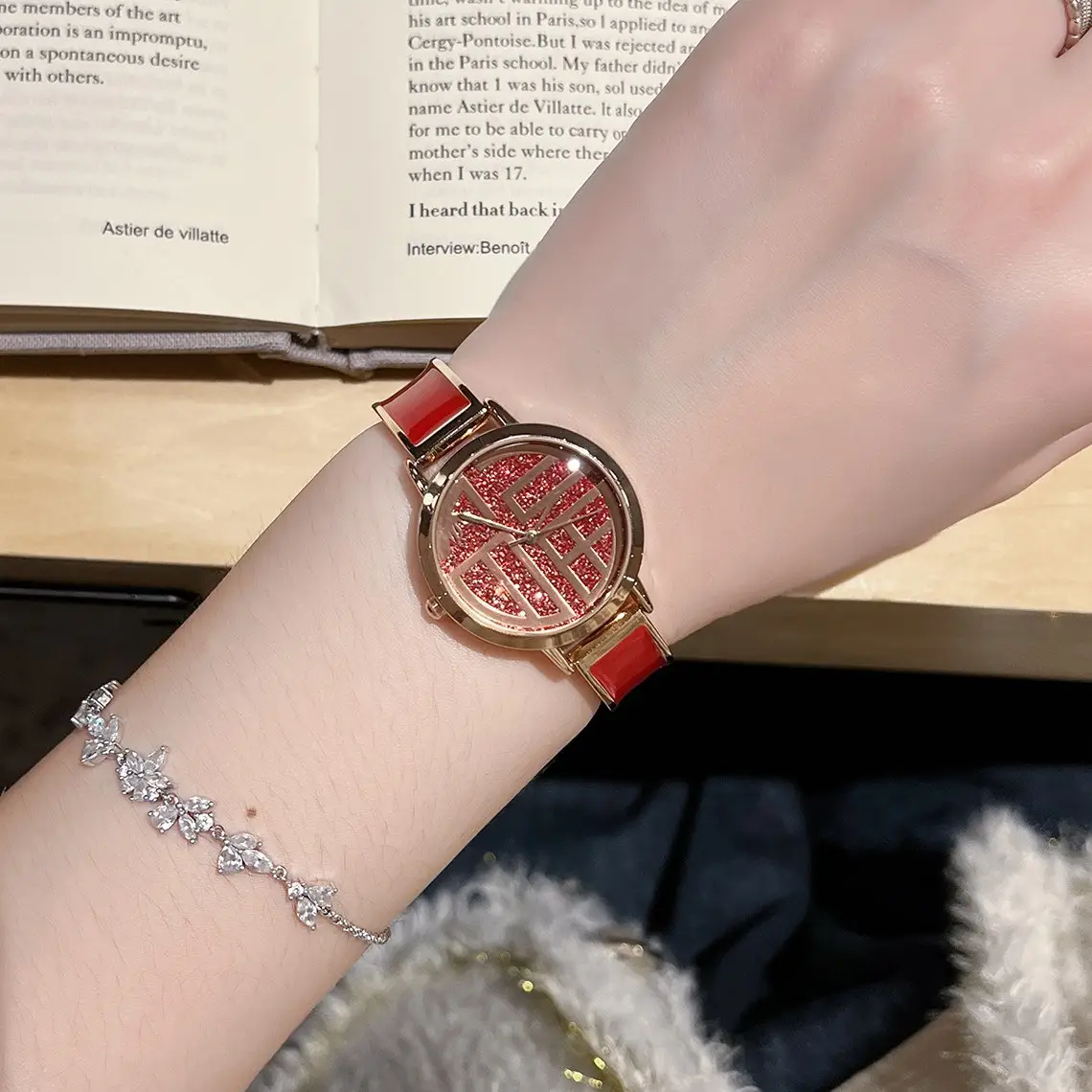 Red Chinese Palace Fuzi Women's Watch - Image 4